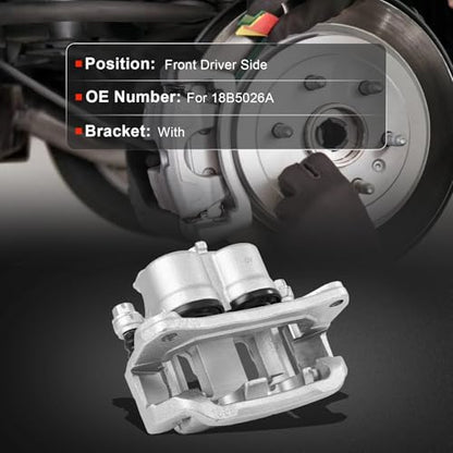 cciyu Front Left Disc Brake Caliper Assembly With Bracket 18B5026A - size: Front Left[18B5026A]