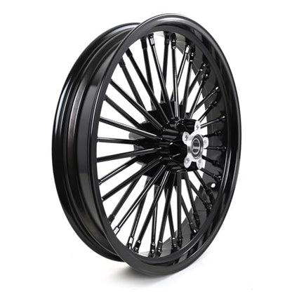 TOFR 21x3.5 18x5.5 Fat Spoke Wheels Black For Harley Softail Slim 2018-2021 - size: Front:21x3.5 Rear:18x5.5