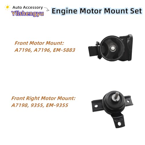 Engine Motor Transmission Mount Kit for 2010-2012 Santa Fe - size: 2011-2013 Kia Sorento L4 2.4L/V6 3.5L