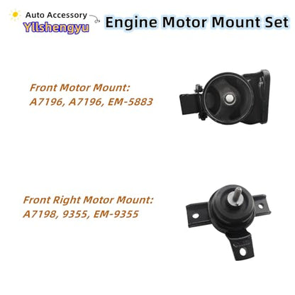 Engine Motor Transmission Mount Kit for 2010-2012 Santa Fe - size: 2011-2013 Kia Sorento L4 2.4L/V6 3.5L