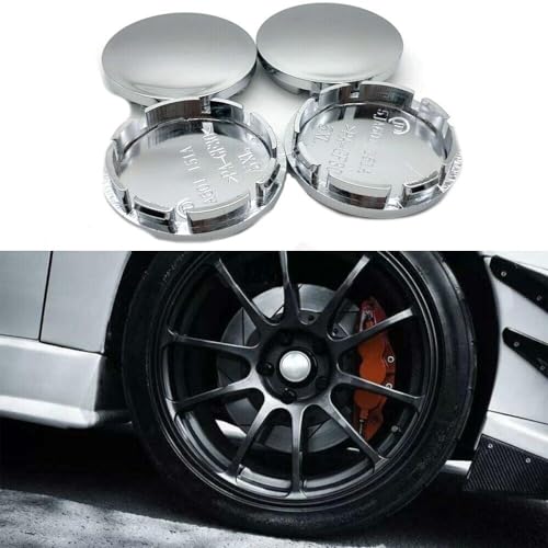 Chrome 4pcs 56mm Car Wheel Center Caps Hub Tyre Rim Hub Cap Cover ABS Universal