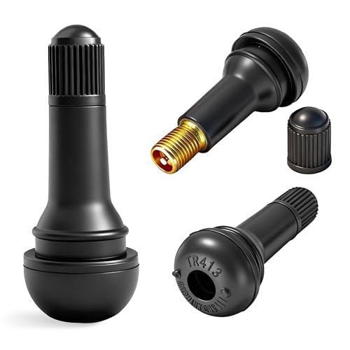 TR413 Tubeless Tire Valve Stems 4 PCS Fits 0.453 Inch /1.15cm Rim Holes, Replacement for Cars, Trucks, Trailers & Lawn Mowers - size: TR413 Tube Valve Stem