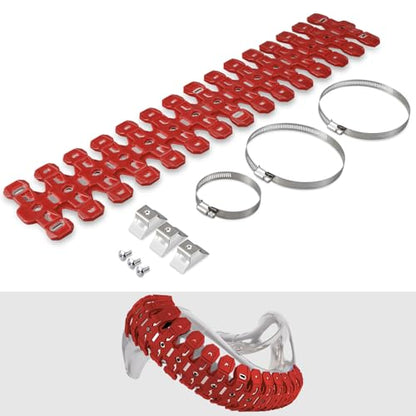 NICECNC Pipe Heat Shield Cover Guard Protector Motorcycle Red - color: Red