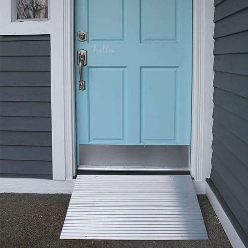 EZ-ACCESS Transitions Modular Entry Ramp, Self Supporting, Aluminum, 4 in - size: 4 Inch