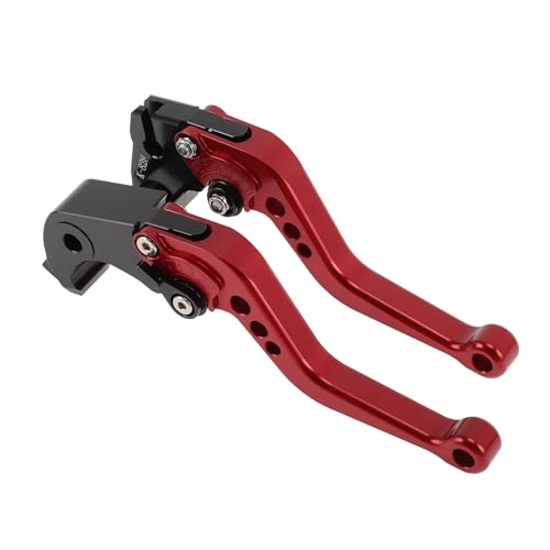 Short Brake Clutch Levers for Kawasaki Z1000SX/NINJA 1000/Tourer 2011-2016 6 Position Adjustable Motorcycle Handlebar Brake Lever Aluminum Alloy Red - color: Red