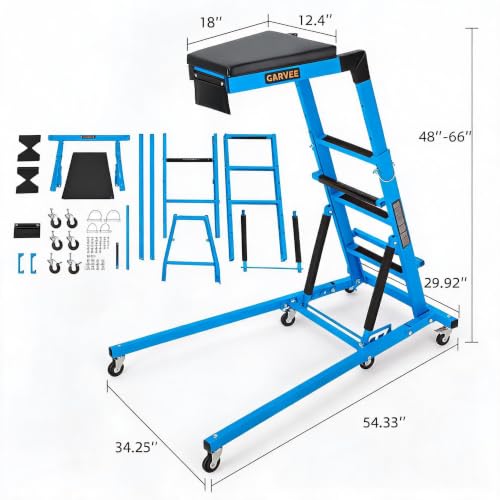 Garvee Automotive Top Side Creeper, 400 LBS, Blue - color: Blue