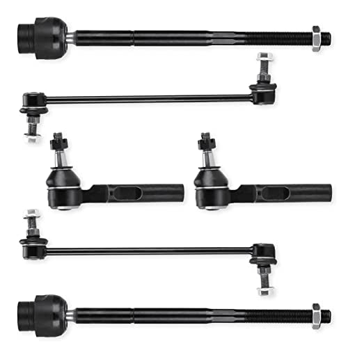 Front Lower Control Arm with Ball Joint Assembly for Chevy Malibu 2005-2012, for Pontiac G6 05-10, for Saturn Aura 07-09, Sway Bars Link Inner Outer Tie Rods Ends Suspension Kit K620180 K620179 8PCS