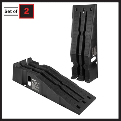 Stalwart Heavy Duty Car Ramps with 13,000lb GVW Capacity, 2-Pack
