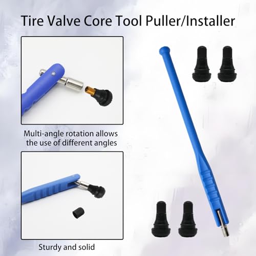 Tire Valve Stem Puller Tool, Valve Core Remover Tool, Blue - color: Blue