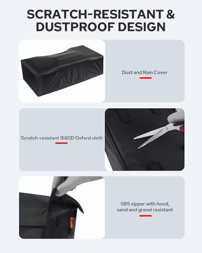 Benlari Upgraded ATV Bag, 74L Large Waterproof ATV Storage Bag with 14L Cooler Bag, 4 Wheeler Cargo Bag Rear Rack Seat Bag with Rain Cover Compatible with Polaris Sportsman Fourtrax CanAm Kawasaki
