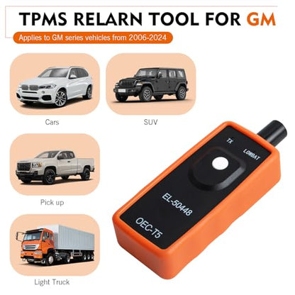 EL-50448 TPMS Relearn Tool, Auto Tire Pressure Monitor Sensor Activation TPMS Reset Tool, Tire Sensor Reset Tools OEC-T5 for Buick Chevy Cadillac Series Vehicles - size: EL-50448