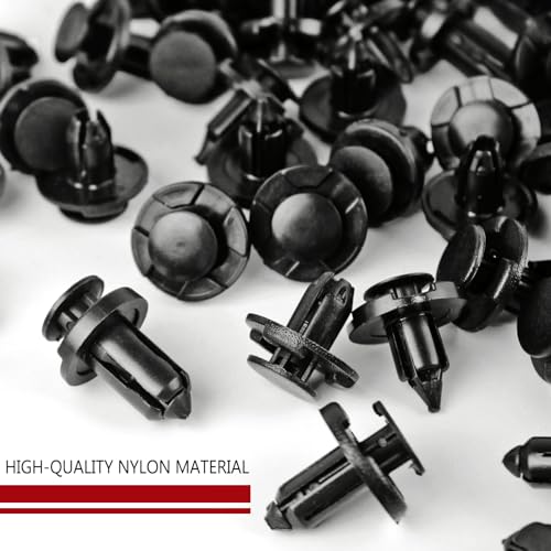 UNIGT Push Type Retainer Fender Liner Clips Compatible with Nissan/Infiniti Front Bumper Plastic Fasteners Replace 01553-05323, 01553-09321, 01553-09241, 11296-AG000 Radiator Rivets - 121pcs with Tool