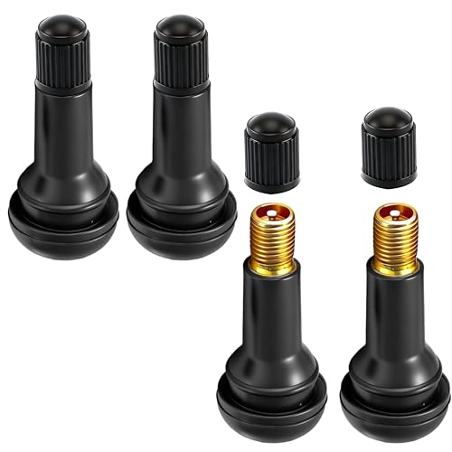 TR413 Tubeless Tire Valve Stems 4 PCS Fits 0.453 Inch /1.15cm Rim Holes, Replacement for Cars, Trucks, Trailers & Lawn Mowers - size: TR413 Tube Valve Stem