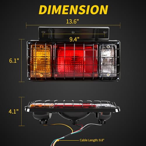 Tail Light Bar Kit with Iron Net Protection for Isuzu With Bulbs - color: Tail Lights-G