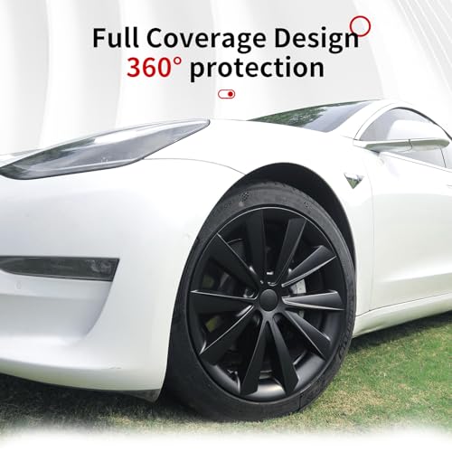 Wheel Cover for Tesla Model 3 (2017-2023) 18 Inch Blade Style Replacement Hub Caps 4PCS Full Rim Hubcaps for Car Accessories - size: 18 inch, style: M3-Legacy-Blade Style