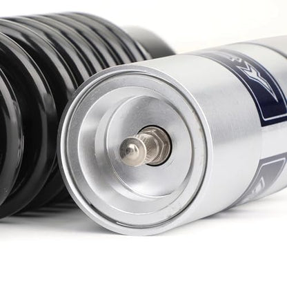 360mm 14.17 inch 7mm Spring Universal Motorcycle Air Shock Absorber Rear Suspension ATV Quad Scooter Dirt Bike For CBR600 CBR400 CB500 YZF XC EXC XCF Black Silver - color: Black Silver