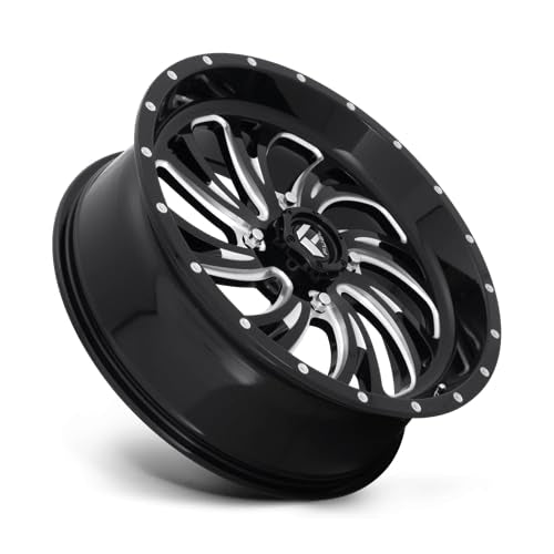 Fuel UTV D641 18X7 4X137 GL-BLK-MIL 13MM - D6411870A644 - color: GLOSS BLACK MILLED, size: 18x7