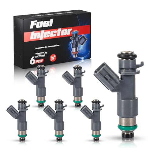 ENA 12 Holes Fuel Injectors Compatible with Acura MDX Fit RDX RL TSX ZDX Accord Fit Crosstour V6 3.0L 3.5L 3.7L Replacement for FJ982 16450R70A01 16341 16450R070A01 16450R71L01 84212352 Set of 6