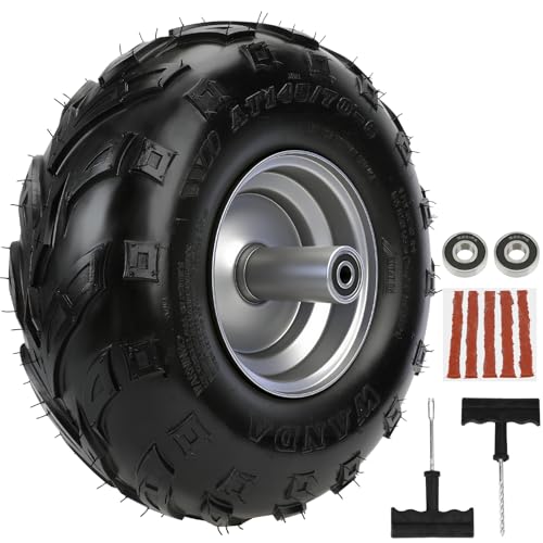 145/70-6 Tires Mini Bike Front Wheel Rims and Tire for CT100U GMB100 - style: Front Rim and Tire