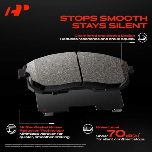 A-Premium Front and Rear Drilled Slotted Brake Rotors and Ceramic Pads Kit