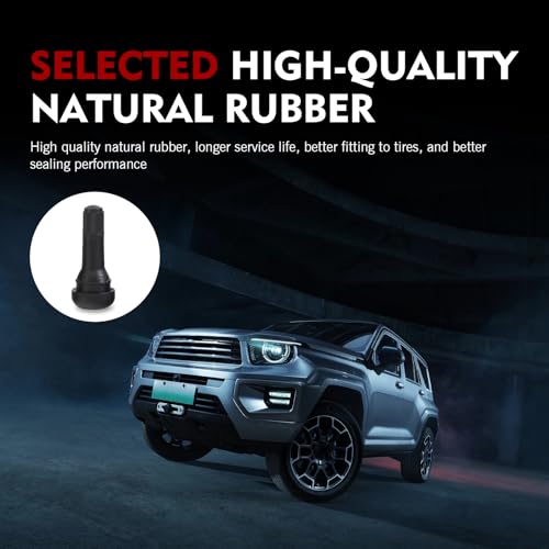 5 PCS Rubber Snap-In Tire Valve Stem, Durable TR413 Tubeless Valve Core Replacement, Universal Automotive Tire Valve Stem for Cars & Motorcycles - size: TR413
