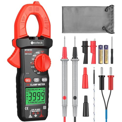Neoteck Clamp Meter 4000 Counts Amp Meter for AC Current AC/DC Voltage 600A