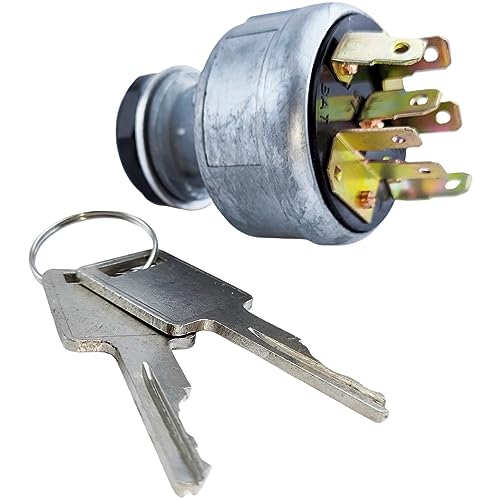 XYZIL Ignition Switch w/Key 31-280 4 Position 7 Pin Compatible with Bobcat Tractor 31-280-31-280