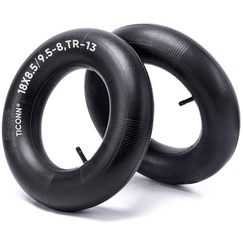 TICONN 18x8.5/9.5-8 Tire Inner Tube, 2 Pack Inner Tire Tube for Wheelbarrow Tires, Replacement Tube with TR-13 Straight Valve Stem for Wheelbarrows, Lawn Mowers, Hand Trucks - size: 18x8.5/9.5-8 (TR-13)
