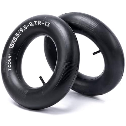TICONN 18x8.5/9.5-8 Tire Inner Tube, 2 Pack Inner Tire Tube for Wheelbarrow Tires, Replacement Tube with TR-13 Straight Valve Stem for Wheelbarrows, Lawn Mowers, Hand Trucks - size: 18x8.5/9.5-8 (TR-13)