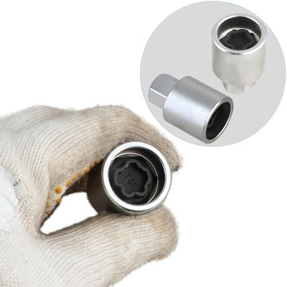 DPTOOL 10pc Wheel Lock Nut Key Kit Wheel Locking Nut Removal Tool Compatible with Tesla Model 3 Wheel Anti Theft Lug Nut Remover Socket Adapter Set T76 T77 T78 T79 T80 T81 T82 T83 T84 T85