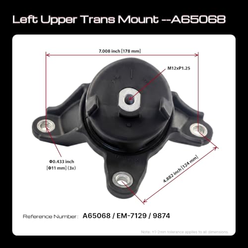 5PCS Engine Motor and Transmission Mount Set Compatible with Honda Accord - size: 2013-2017 Accord 2.4L