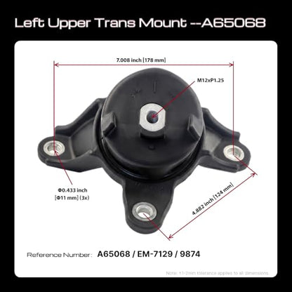 5PCS Engine Motor and Transmission Mount Set Compatible with Honda Accord - size: 2013-2017 Accord 2.4L