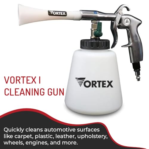 HI-TECH Vortex I Air Cleaning Gun – Deep Cleans Auto Interiors & Exteriors – Compressed Air Powered – Car Detailing Tool for Dirt, Dust, Grime & Stains - size: V-100