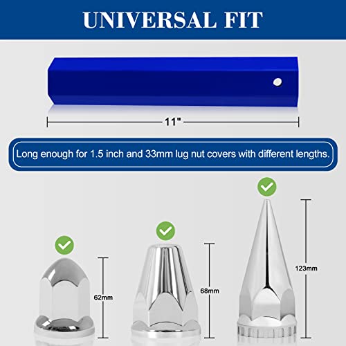 Lug Nut Cover Socket HEX Shape Installation Tool for 1.5-inch and 32mm/33mm Lug Nut Covers on Semi Trucks, Trailers, Trucks, RVs - 1 Unit