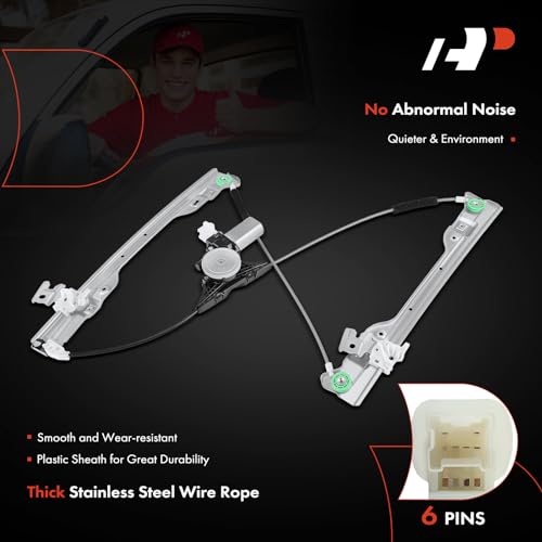 A-Premium Front Driver Side Power Window Regulator with Motor (6-Pin) - style: Front Driver Side