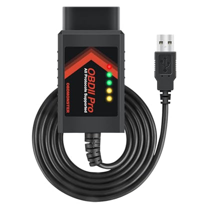 ELM327 OBD2 Adapter Compatible with F150 F250 and More, for MS/HS CAN Automatically Switch, OBDII Diagnostic Scanner via USB for Windows only