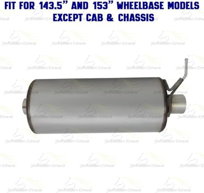 Exhaust Muffler Compatible with GMC Sierra 2500 HD 2007-2010 6.0L | Stainless Steel | Northeastern Exhaust | Includes Clamps | Direct-Fit Replacement