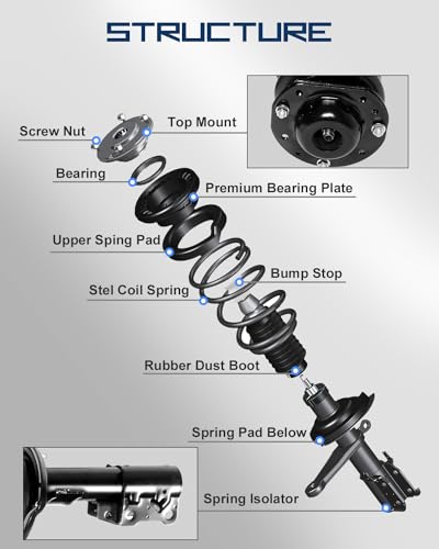 4Pc Struts Fit for Chevy Cobalt 2005-2010 Chevy HHR 2006-2011 - size: Fit for Cobalt 05-10 4x Struts Assembly (296)