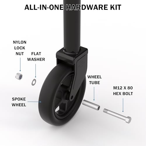 8"Upgraded 2000lb Trailer Jack Wheel, Heavy Duty Spoked Replacement