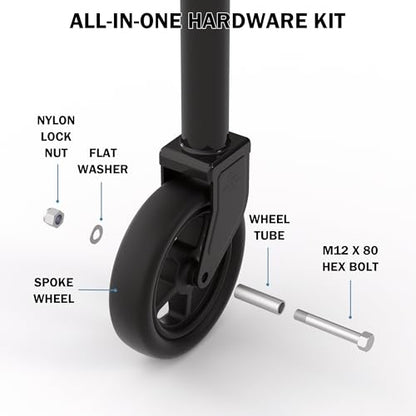 8"Upgraded 2000lb Trailer Jack Wheel, Heavy Duty Spoked Replacement