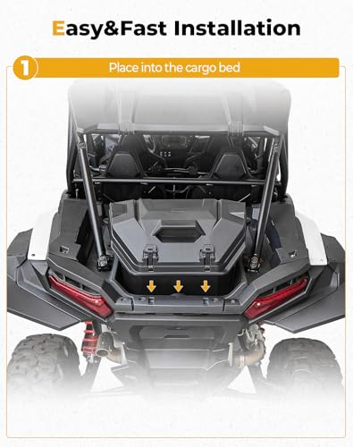 KEMIMOTO 2024/2025/2026 XP 1000 Rear Cargo Box 55QT Water-resistant - size: 55QT