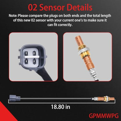 1PCS O2 Sensor 234-9009, 02 Sensor, Automotive Replacement Oxygen Sensor Compatible with Lexus for RX300 Compatible with Toyota for Avalon for Camry for Highlander