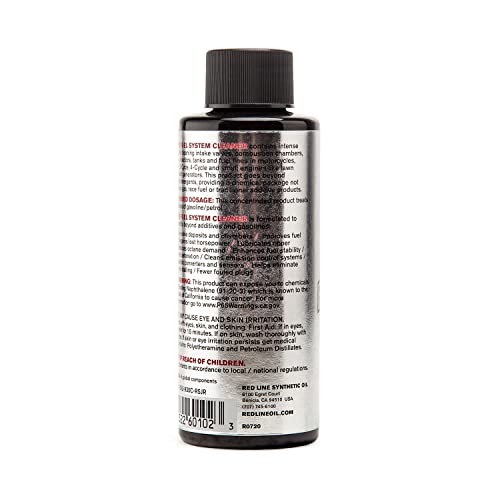 Red Line 60102 SI-1 Complete Fuel System Cleaner, Cleans and Prevents Corrosion in Fuel Systems, Cleans Injectors, Carburetors, Valve and Combustion Chamber Deposits - (1 Pack - 4 oz) - size: 4 Fl Oz (Pack of 1)