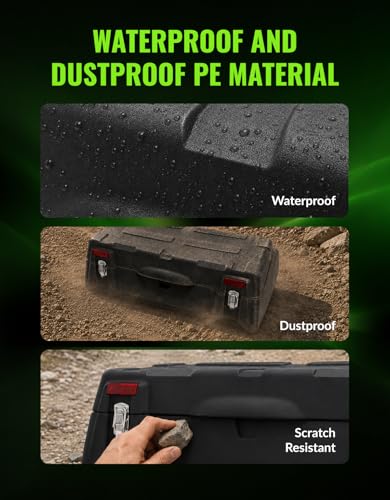 Green-L 96L Universal ATV Rear Rack Cargo Storage Box Trunk Luggage with Passenger Backrest Pad - size: #2-96L