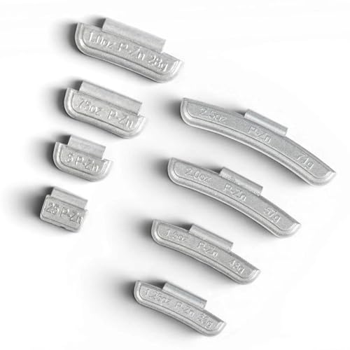 MIKKUPPA 80Pcs P Type Wheel Weights - Zinc Clip on Wheel Weights Assortment - size: 80PCS