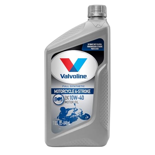 Valvoline 4-Stroke Motorcycle Full Synthetic SAE 10W-40 Motor Oil 1 QT, Case of 6 - size: 1 QT, Case of 6, style: Full Synthetic