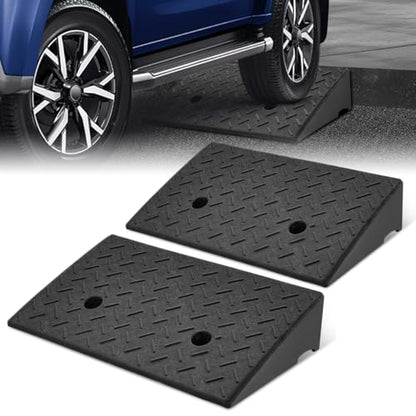 4.3" Rise Rubber Curb Ramp for Forklift, Driveway Sidewalk, Heavy Duty Car - size: 4.3" Rise