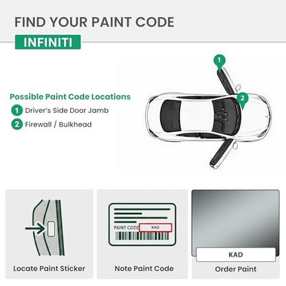 ERA Paints - KAD - Gun Metallic for INFINITI Exact OEM Color Match Automotive Touch Up Paint for Cars - Scratch & Chip Repair for Metal & Plastic - Basic Kit - Made in USA - style: Jar - Basic Kit
