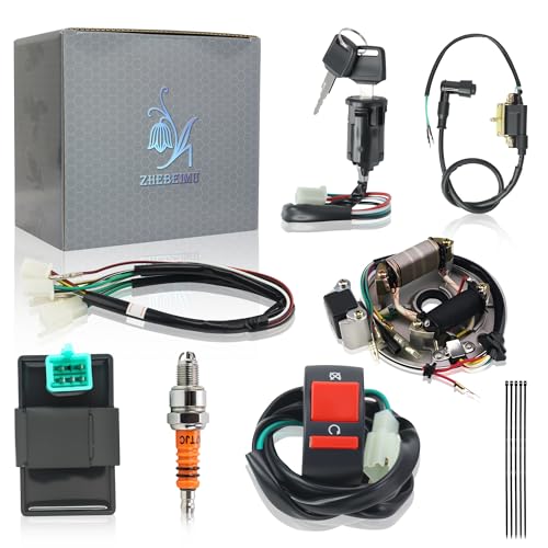Rebuild Kick Start Dirt Pit Bike Wire Harness Wiring Loom Kit - color: Orange A7TC Spark Plug