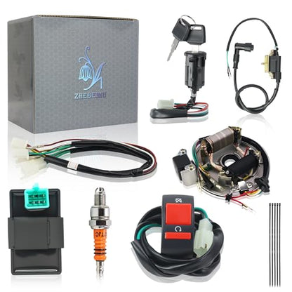 Rebuild Kick Start Dirt Pit Bike Wire Harness Wiring Loom Kit - color: Orange A7TC Spark Plug